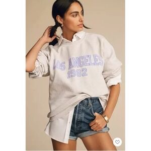 Anthropologie Los Angeles 1982 City Sweatshirt Womens Large Oversized Fleece